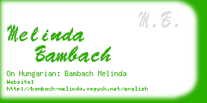 melinda bambach business card